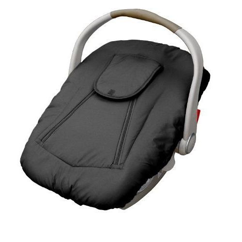 졸리점퍼 Jolly Jumper Arctic Sneak-A-Peek Infant CarSeat Cover with Attached Blanket, Weatherproof (Gray Chevron)