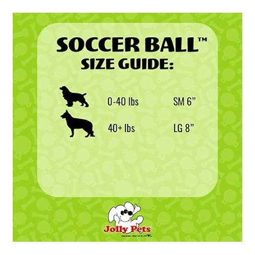  Jolly Pets Large Soccer Ball Floating-Bouncing Dog Toy, 8 inch Diameter, Ocean Blue