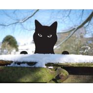 JolyonYates Cat Garden Gifts Lawn Ornament for Kitty Lovers, Metal Peeping Tom Yard Art