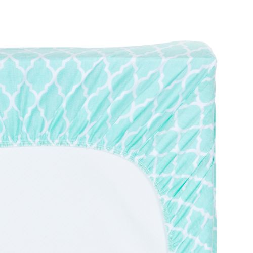  [아마존베스트]Jomolly Leakproof Changing Pad Covers, 2 Pack Mint & Elephant Fitted Soft Cotton Sheets