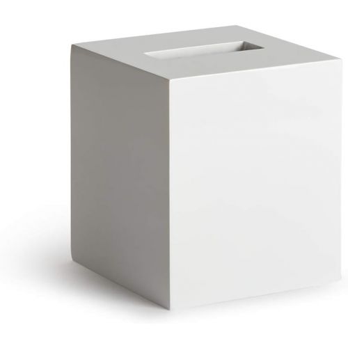  Jonathan Adler Lacquer Bath Tissue Box Cover, One Size, White