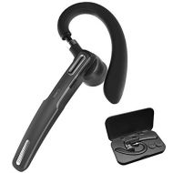 Jonphy Bluetooth Headset,Wireless Earbuds Hands Free V4.2 Earpiece with Microphone Noise Cancelling Headphone with Mute Function for Business/Office/Driving Pair with iOS&Android