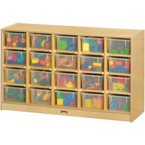  Jonti-Craft 04210JC 20 Cubbie-Tray Mobile Storage with Clear Trays