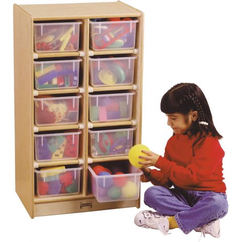  Jonti-Craft 06110JC 10 Cubbie-Tray Mobile Unit with Clear Trays