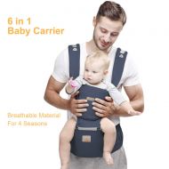 JooBebe Baby Carrier 6 in 1 Usage Front Back Infant Carrier, Soft Shoulder Strap Hip Seat Pad, 360...