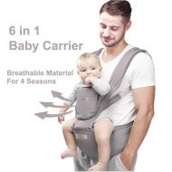 JooBebe Baby Carrier 6 in 1 Usage Front Back Infant Carrier, Soft Shoulder Strap Hip Seat Pad, 360...