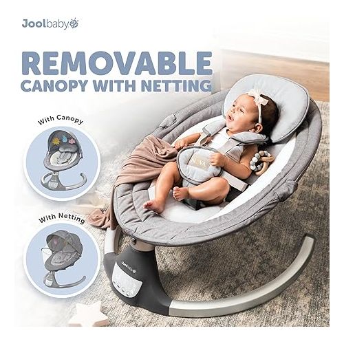  Nova Baby Swing for Newborns - Electric Motorized Infant Swing, Bluetooth Music, 10 Preset Melodies, Remote (2024 Model) - Jool Baby