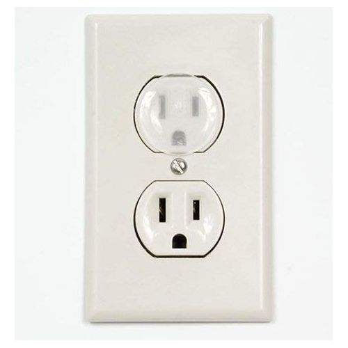  [아마존베스트]Outlet Plug Covers (32 Pack) Clear Child Proof Electrical Protector Safety Caps by Jool Baby Products