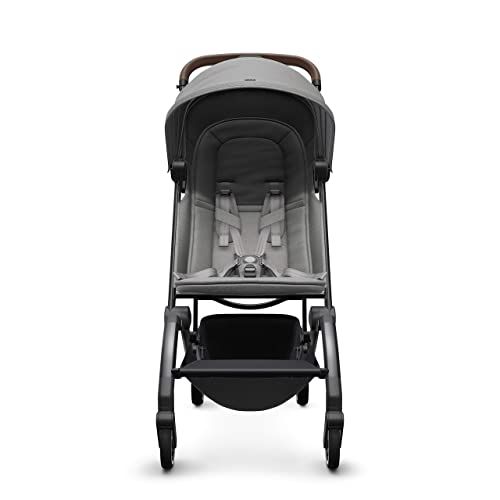  Joolz AER - Premium Baby Stroller - Comfortable & Compact - Foldable & Lightweight Travel Stroller - XXL Sun Hood - Raincover & Travelbag Included - Delightful Grey