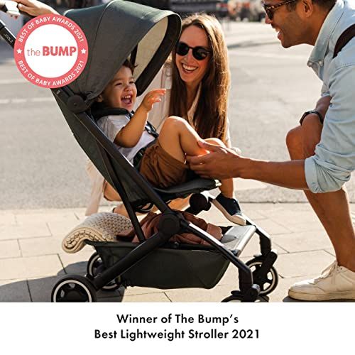  Joolz AER - Premium Baby Stroller - Comfortable & Compact - Foldable & Lightweight Travel Stroller - XXL Sun Hood - Raincover & Travelbag Included - Delightful Grey