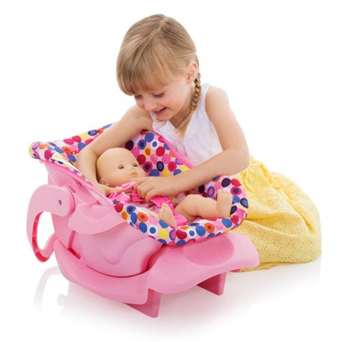  Joovy Toy Car Seat Baby Doll Accessory, Pink
