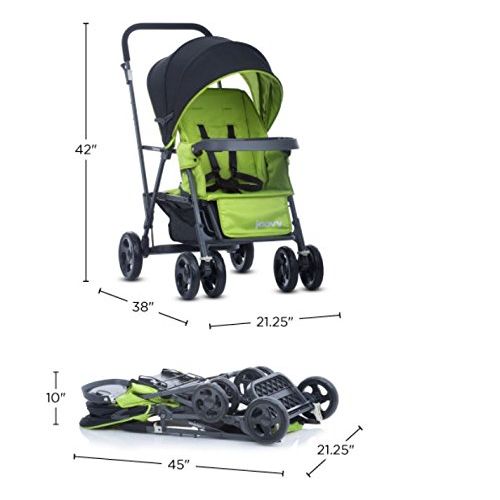  Joovy Caboose Graphite Stand On Tandem Stroller, Appletree