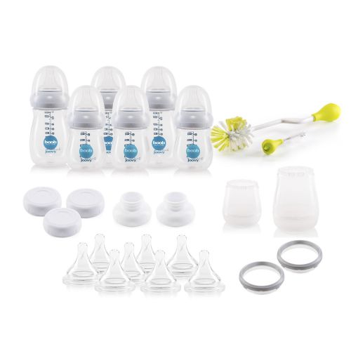  [아마존베스트]Joovy Boob PP Baby Bottle Gift Set, Clear