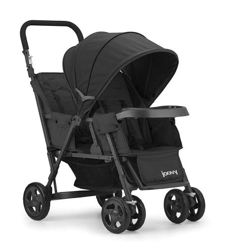  [아마존베스트]Joovy JOOVY Caboose Too Graphite Stand-On Tandem Stroller, Black