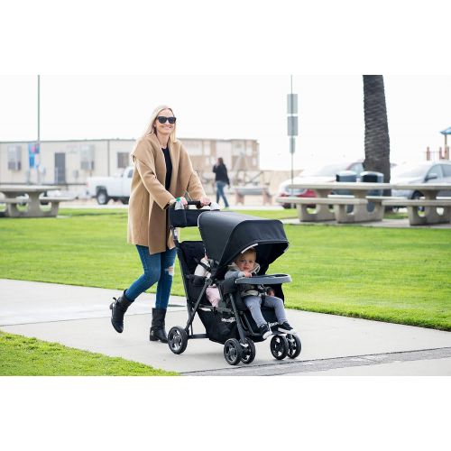  [아마존베스트]Joovy JOOVY Caboose Too Ultralight Graphite Stand-On Tandem Stroller, Black