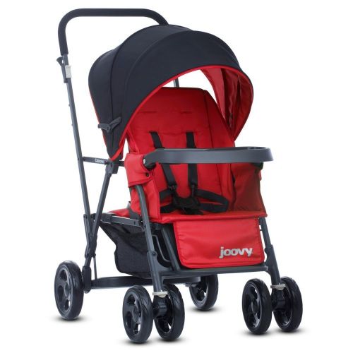  [아마존베스트]Joovy Caboose Graphite Stand On Tandem Stroller, Red