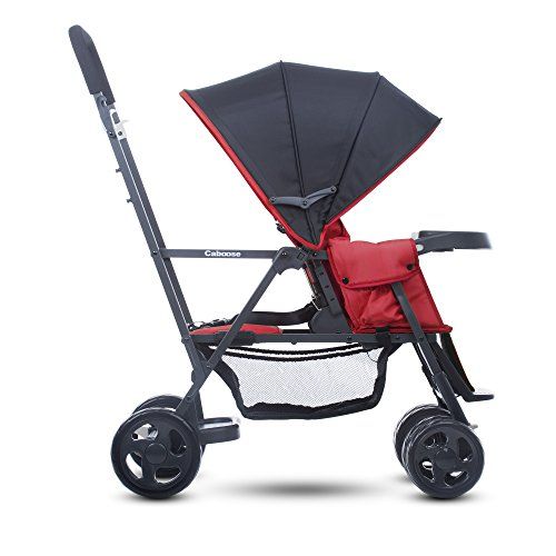  [아마존베스트]Joovy Caboose Graphite Stand On Tandem Stroller, Red