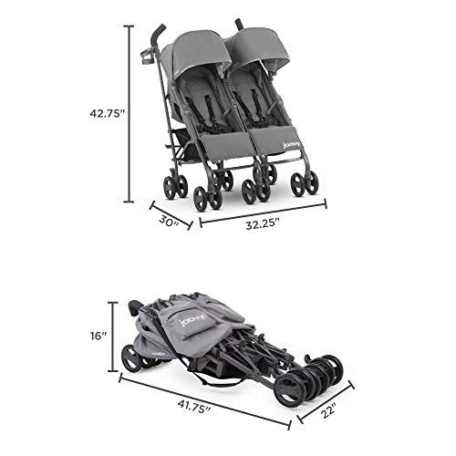  JOOVY Twin Groove Ultralight Umbrella Stroller, Turquoise