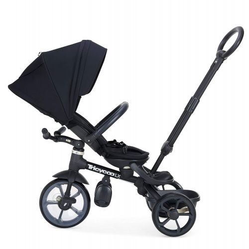  [아마존베스트]Joovy Tricycoo LX Kids Tricycle, Push Handle, Adjustable Seat, 8 Stages, Black