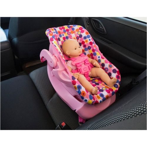  Joovy Doll Toy Car Seat - Pink Dot