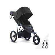 Joovy Premium Jogger Stroller, Car Seat Compatible, Umbrella, Travel Systems Ready! for Baby, Infants, Toddlers and Kids, Ultralight, Black Color + 2 Free Strap-on Hooks!