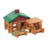 Joqutoys Building House Toy for Toddlers, 90 PCS Wooden Cabin Log Set Preschool Education Toy, Wooden Construction Toy Gift Set for 3 4 5 6 Years Old