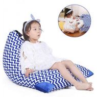 [아마존핫딜][아마존 핫딜] Jorbest Stuffed Animal Bean Bag Storage for Kids and Adults. Premium Canvas Bean Bag Chair Cover - Cover ONLY (Chevron Print Blue 100L/26 Gal)