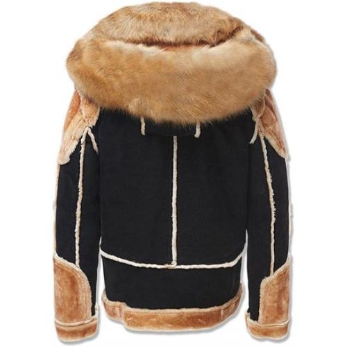 조던 Jordan Craig El Jefe Shearling Moto Jacket (Black Coffee)