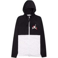 Jordan Nike Men's Mashup Jumpman Classics Windwear Full-Zip Hooded Jacket CT9368-010 Black/White/Red