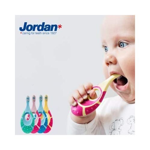 조던 [아마존베스트]Jordan Step 1 Baby Toothbrush, 0-2 Years, Soft Bristles, BPA Free (4 Pack)