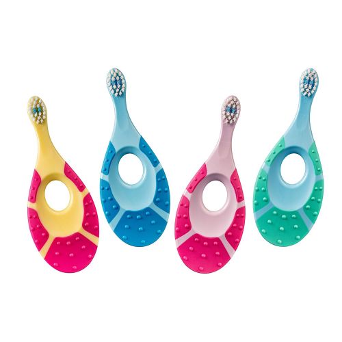 조던 [아마존베스트]Jordan Step 1 Baby Toothbrush, 0-2 Years, Soft Bristles, BPA Free (4 Pack)