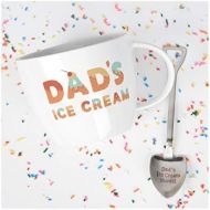 [아마존베스트]Gifts for Dad Dad’s Ice Cream Bowl and Engraved Spoon Dad’s Ice Cream Shovel  Ideal Father’s Day Gift, Christmas Gift or Birthday Gift by Josephine on Caffeine