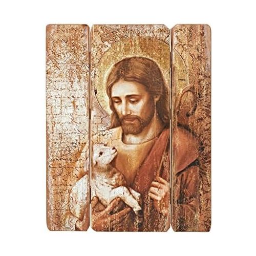 조셉 Josephs Studio Jesus Holding a Lamb Decorative Panel, 26 by 20.25-Inch