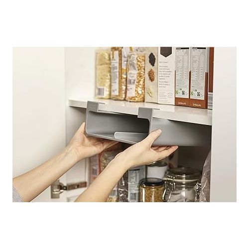 조셉조셉 Joseph Joseph 85177 CupboardStore Plastic Wrap, Foil and Bag Cabinet Organizer - Gray