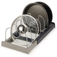Joseph Joseph DrawerStore Expanding Cookware Organizer, Space saving storage for pan lids, baking trays - Grey