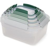 Joseph Joseph Nest Lock, 5 Piece Plastic Food Storage Container set with lids, Leak Proof, Airtight, Space Saving, Kitchen Storage - Sage Green