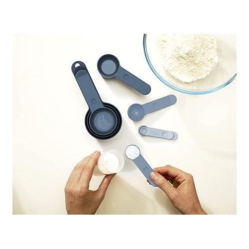 조셉조셉 Joseph Joseph 98999 Nest Measure Measuring Cup Set, Sky Blue