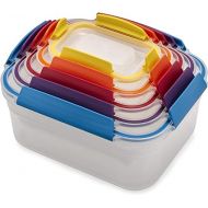 Joseph Joseph Nest Lock Plastic BPA Free Food Storage Container Set with Lockable Airtight Leakproof Lids, 10-Piece, Multi-Color