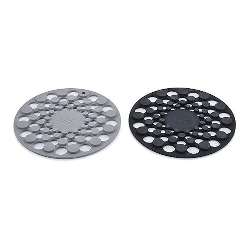 조셉조셉 Joseph Joseph Spot-On Set of 2 Silicone Trivets, One Size, Gray