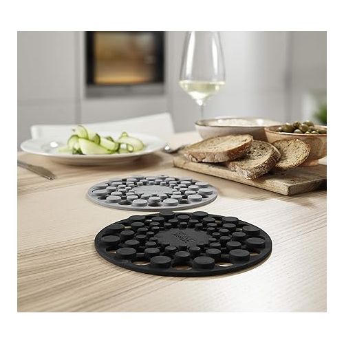 조셉조셉 Joseph Joseph Spot-On Set of 2 Silicone Trivets, One Size, Gray