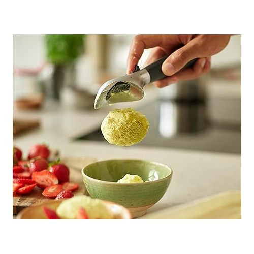 조셉조셉 Joseph Joseph Elevate Ice Cream scoop with easy trigger release and intergrated tool rest improves hygiene, Non slip handle