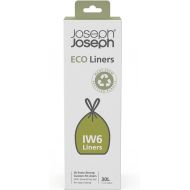 Joseph Joseph IW6 30L Eco Liners Recycled Bin Liners (20 Pack) - Grey