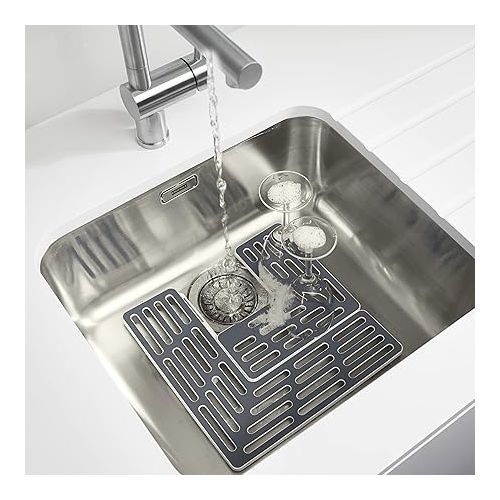 조셉조셉 Joseph Joseph SinkSaver Adjustable Sink Protector Mat, Non-Slip, Gray