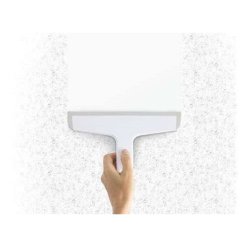 조셉조셉 Joseph Joseph Duo Slimline Shower Squeegee with Suction-Cup Holder, Shower Window Cleaner, White