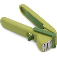 Joseph Joseph CleanForce Garlic Press - Garlic Mincer with Trigger-Operated Wiper Blade & Handy Cleaning Tool, Green