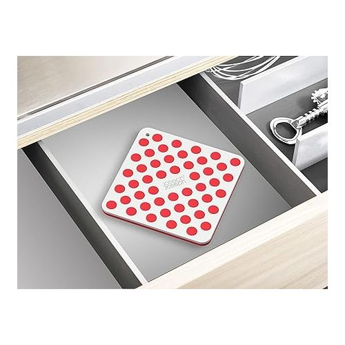 조셉조셉 Joseph Joseph Duo Spot-On Set of 2 Silicone Trivets, Grey/Red