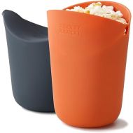 Joseph Joseph M-Cuisine Microwave Popcorn Popper Maker Single Serve Portion Silicone Food Safe, 2-piece, Multicolored
