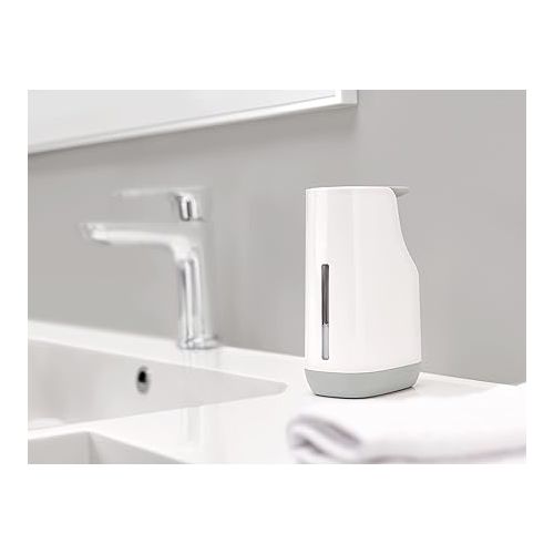 조셉조셉 Joseph Joseph 70512 Slim Compact Soap Dispenser with Non-Drip Nozzle, Gray