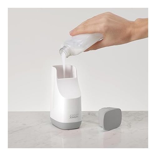 조셉조셉 Joseph Joseph 70512 Slim Compact Soap Dispenser with Non-Drip Nozzle, Gray