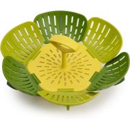 Joseph Joseph Bloom Folding Steamer Basket for Vegetables, compact storage - Green